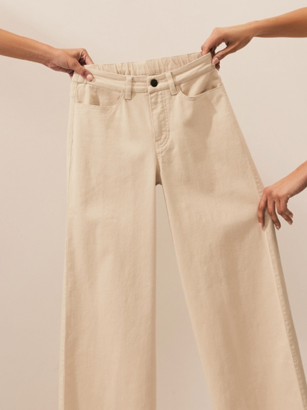 NWT Pact Organic Stretch Twill Wide Leg Pant - Picture 6 of 10